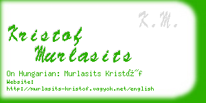 kristof murlasits business card